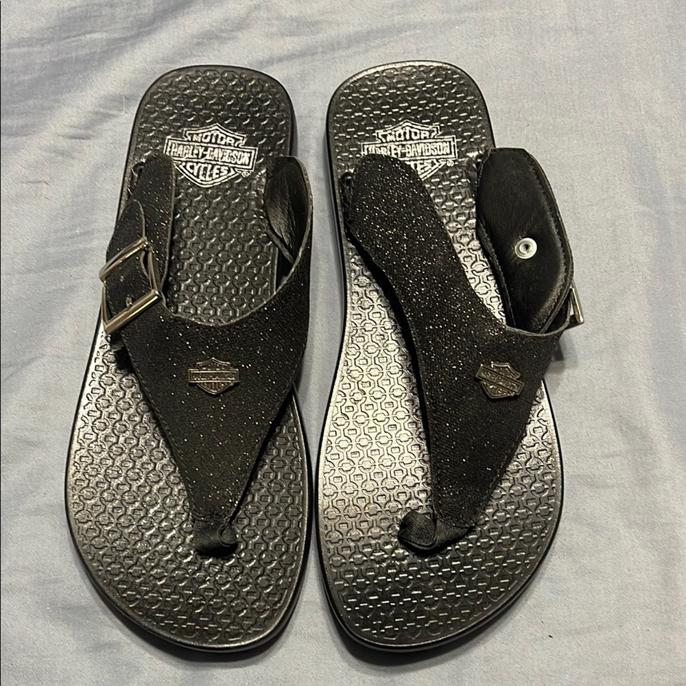 Harley-Davidson Black Flip-Flops